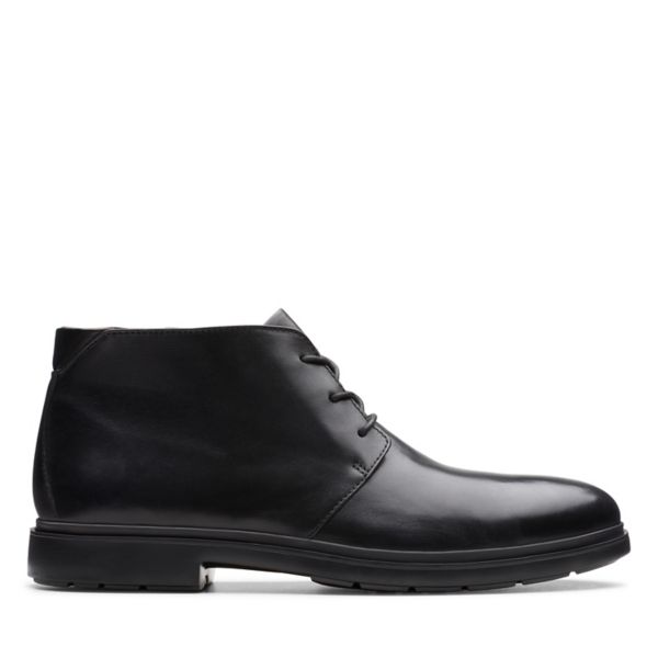 Clarks Mens Un Tailor Mid Wide Fit Boots Black | UK-6721809